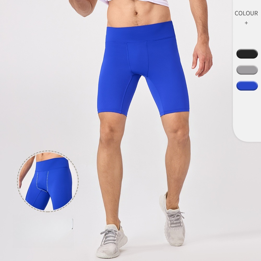 Yoga Fitness Training - Men 5 Inch Compression Yoga Shorts
