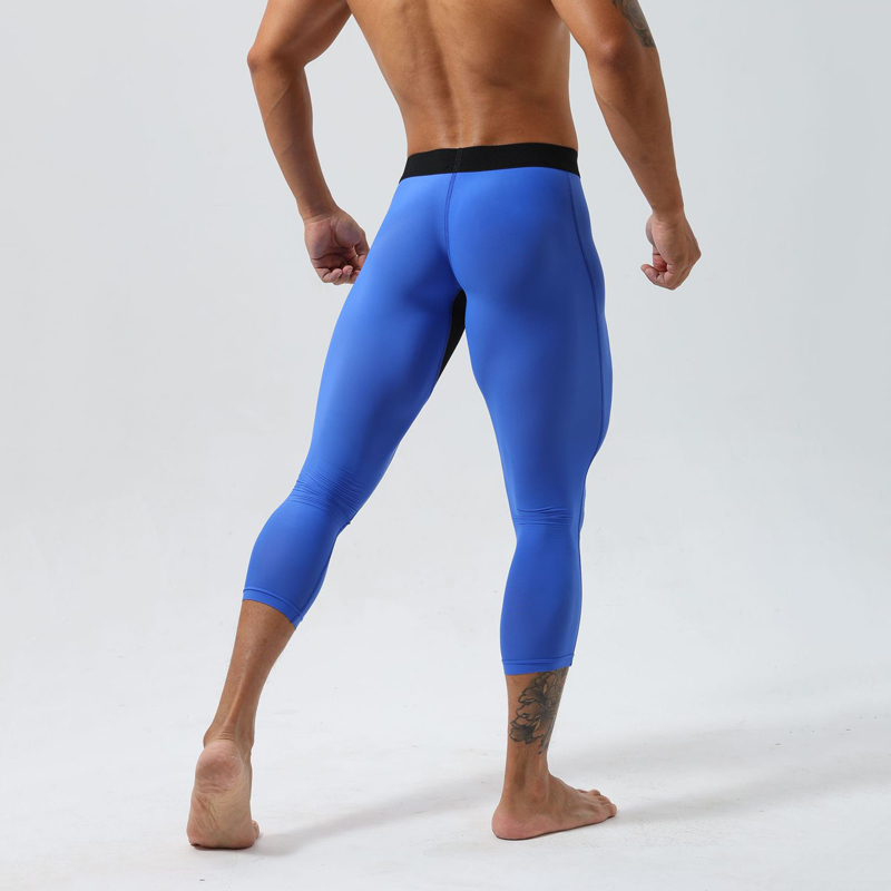 Yoga Fitness Training - Men's High-Waist Compression Tights Quick-Dry Super