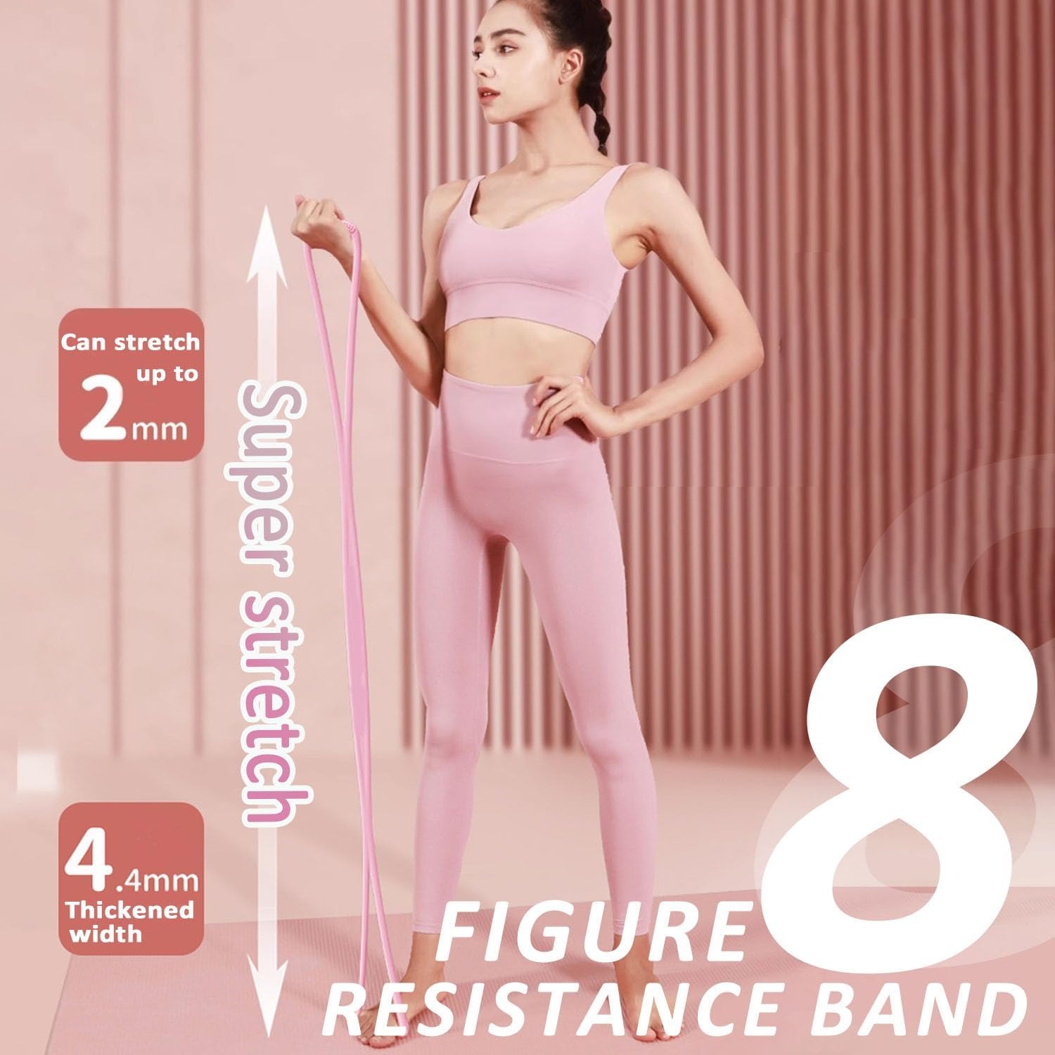 Figure-8 Yoga Resistance Band, - Figure 8 Resistance Band recension och pris