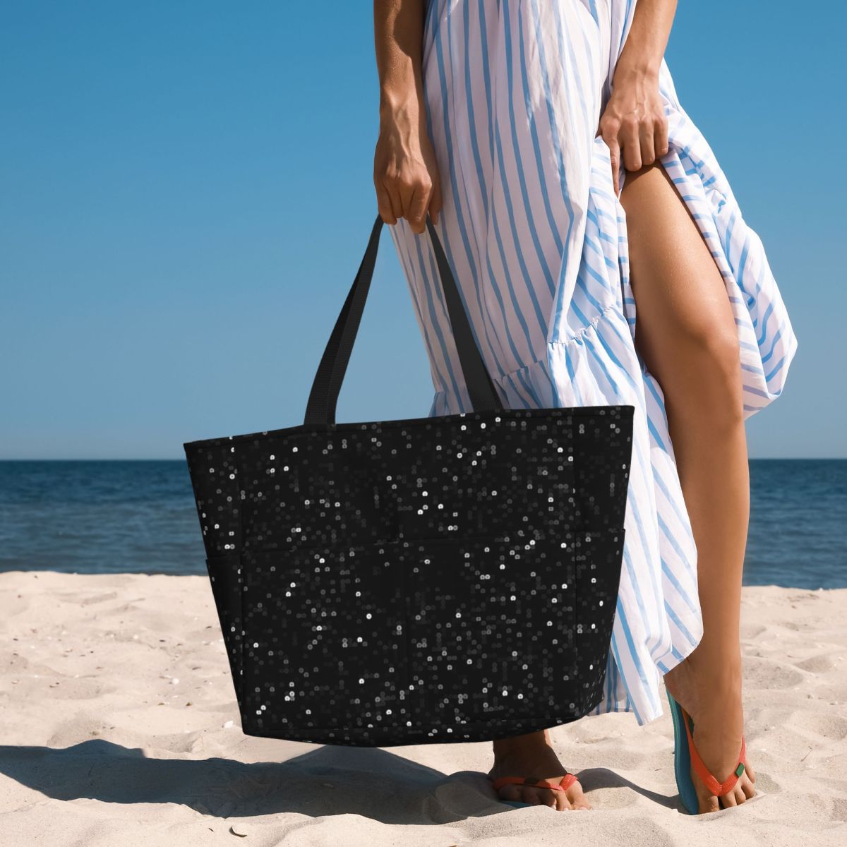 Printed Image Of Black Sequins - Yoga Fitness Images recension och pris