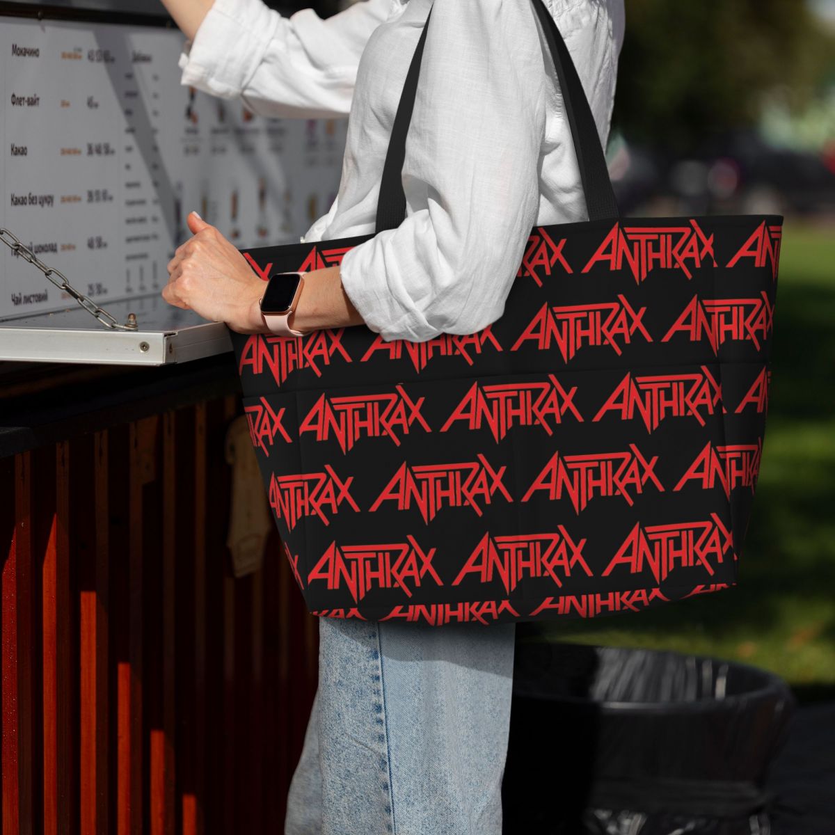 Anthrax Music Band Logo Beach  - Yoga Fitness Music recension och pris